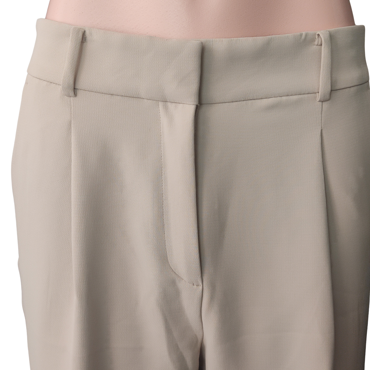 Pantalón color beige claro corte recto amplio cod 3000006
