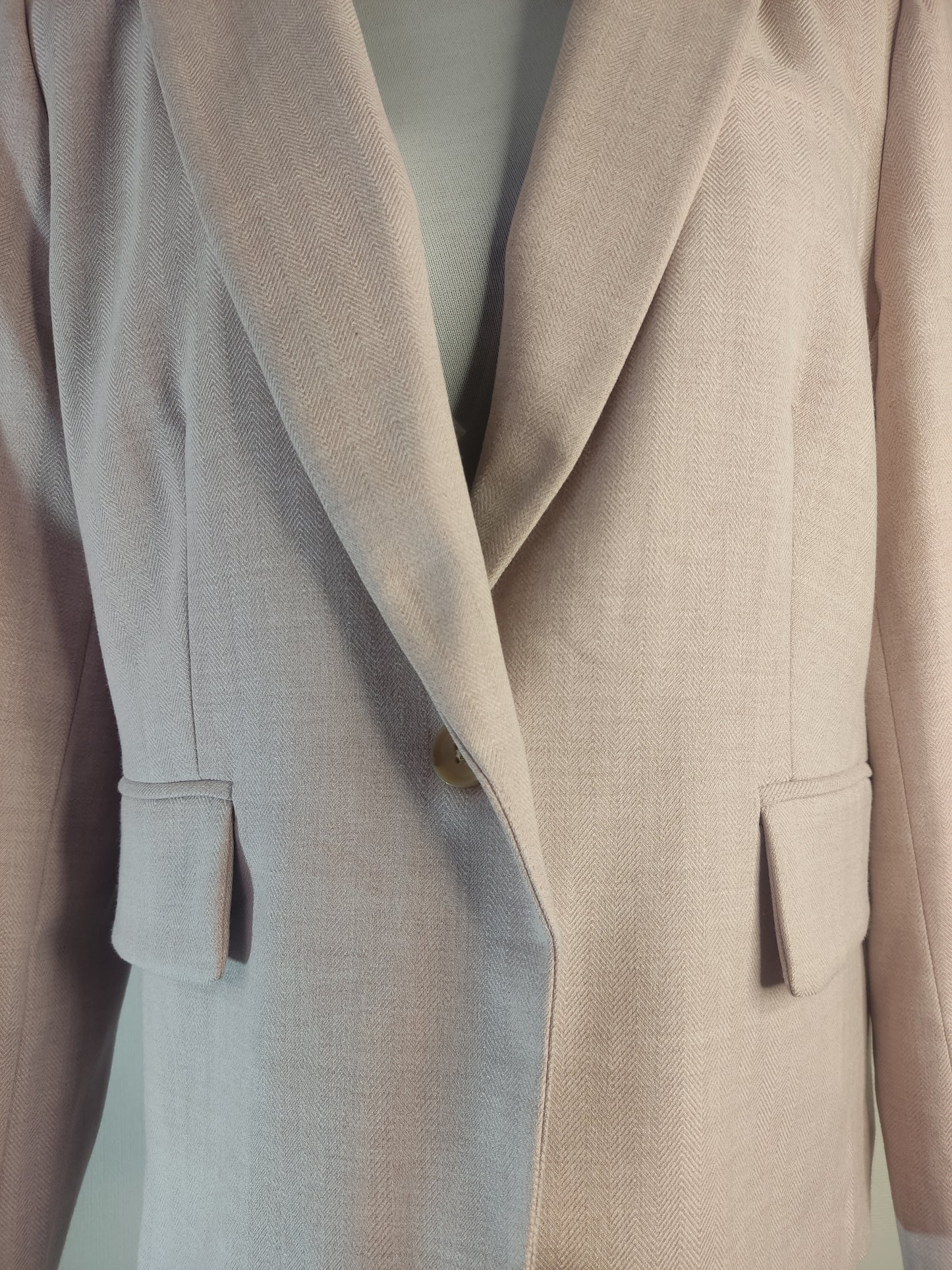 Chaqueta blazer rosado diseño espiga de punto cod 1000002