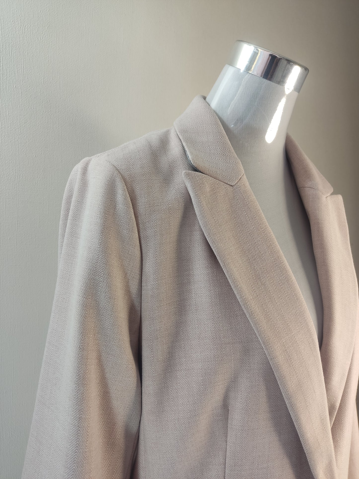 Chaqueta blazer rosado diseño espiga de punto cod 1000002