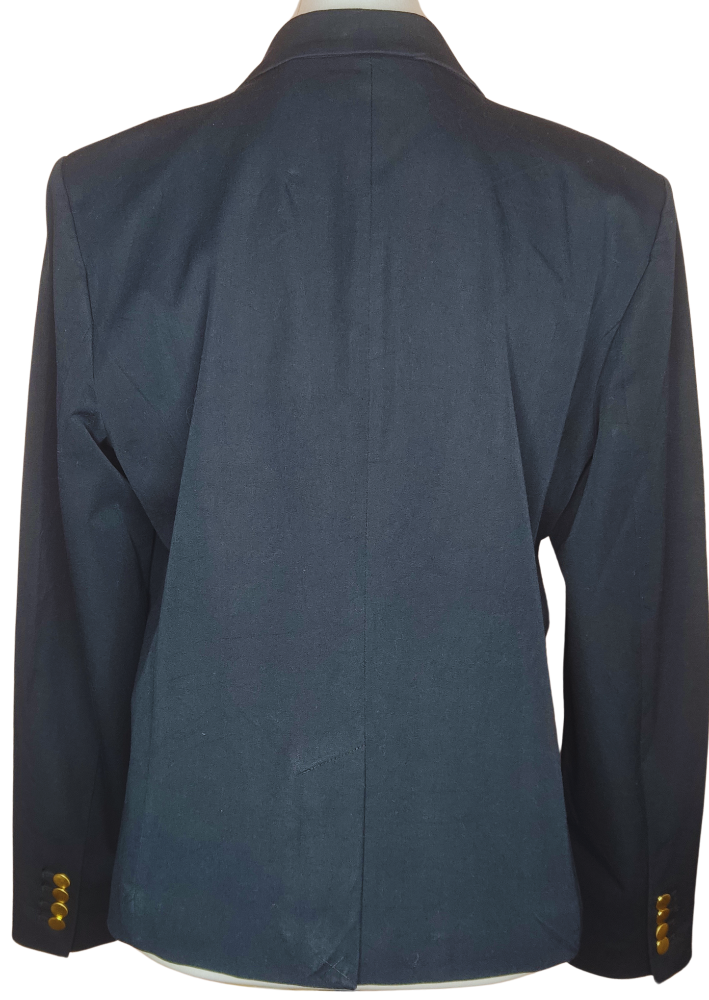 Chaqueta blazer azul doble botonadura dorada frontal