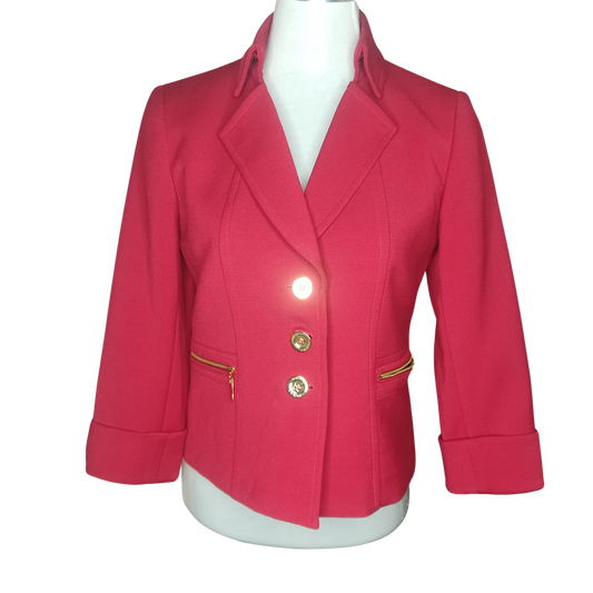 Chaqueta roja italiano clásica botones dorados cod 1000010