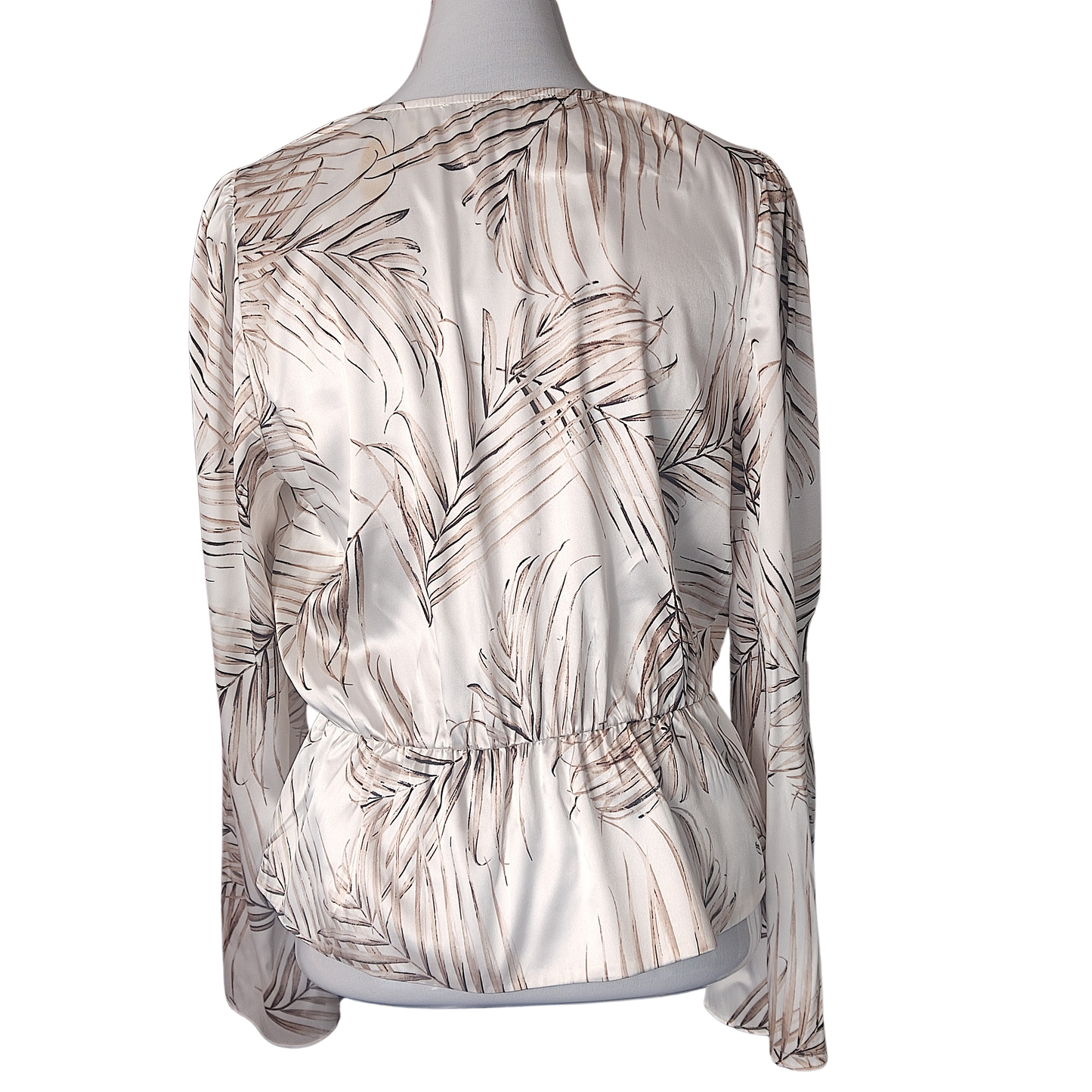 Blusa blanca con estampados de hojas cod 4000012