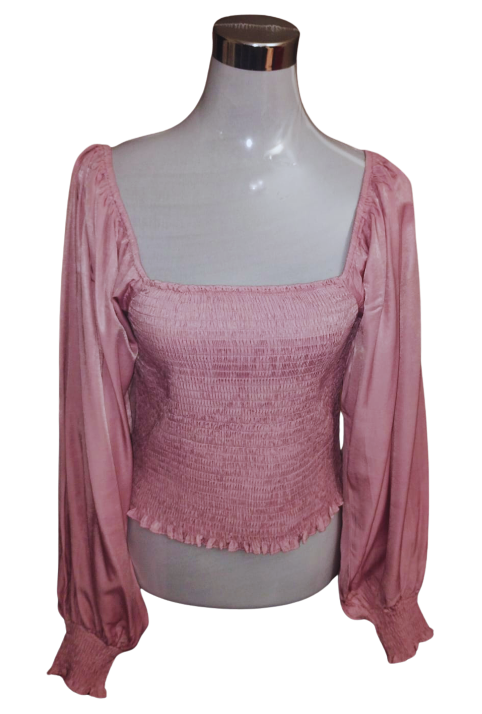 Blusa rosa pálido cuerpo elasticado cod 4000016