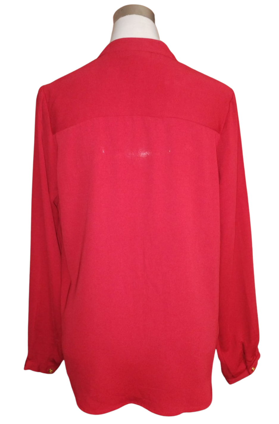 Blusa color rojo oscuro cuello mao cod 4000018