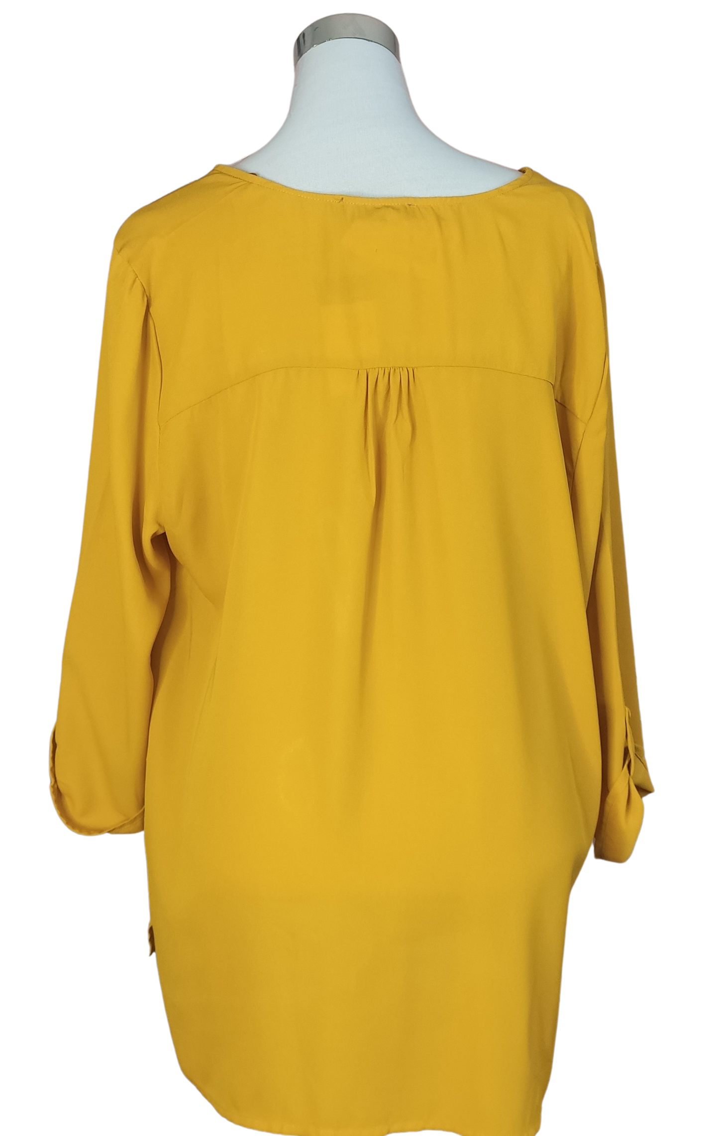 Blusa color amarillo mostaza escote en V cod 4000021