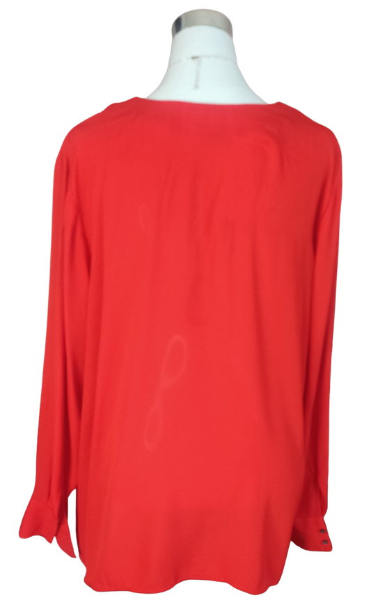 Blusa color rojo escote en V cod.4000033